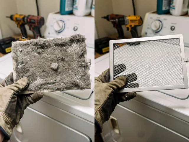 Professional lint trap cleaning by Medway Dryer Vent Cleaning in Medway