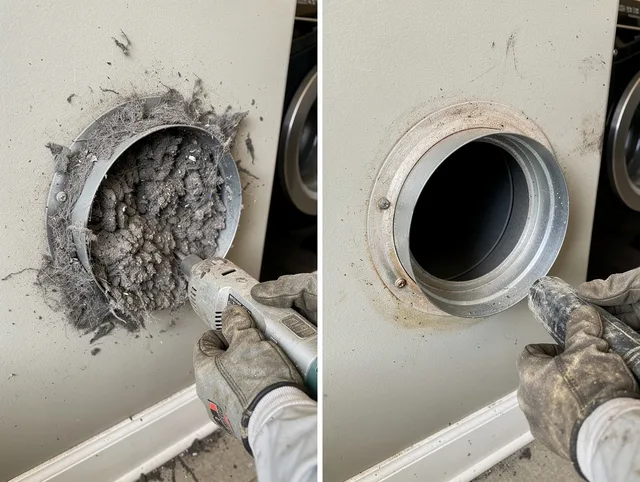 Professional clogged vent cleaning by Medway Dryer Vent Cleaning in Medway