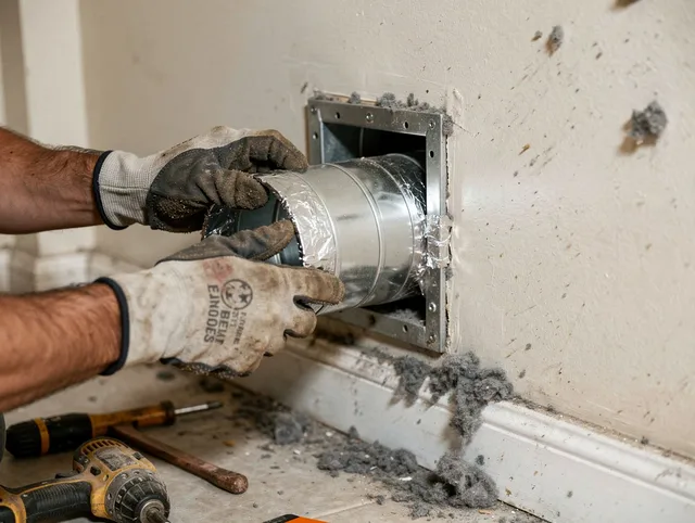 Professional dryer vent repair and installation by Medway Dryer Vent Cleaning in Medway