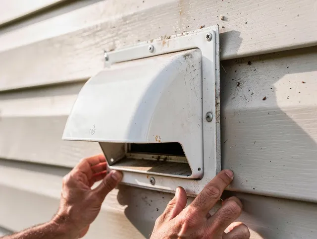 Medway Dryer Vent Cleaning technician delivering thorough residential dryer vent cleaning service in Medway